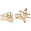Creativ Company Haarspeldjes, L: 44 mm, B: 36 mm, verguld, 2 stuk/ 1 doos