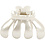 Creativ Company Haarkam, L: 60 mm, B: 38 mm, parelmoer, 2 stuk/ 1 doos