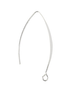Creativ Company Oorbel, H: 42 mm, gatgrootte 2 mm, verzilverd, 4 stuk/ 1 doos