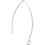 Creativ Company Oorbel, H: 42 mm, gatgrootte 2 mm, verzilverd, 4 stuk/ 1 doos