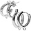 Creativ Company Grote oorbellen met oog, d 15 mm, dikte 3 mm, verzilverd, 2x2 paar/ 1 doos