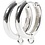 Creativ Company Grote oorbellen met oog, d 15 mm, dikte 3 mm, verzilverd, 2x2 paar/ 1 doos