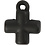 Creativ Company Kruis, afm 10x10 mm, gatgrootte 1,5 mm, zwart, 4 stuk/ 1 doos
