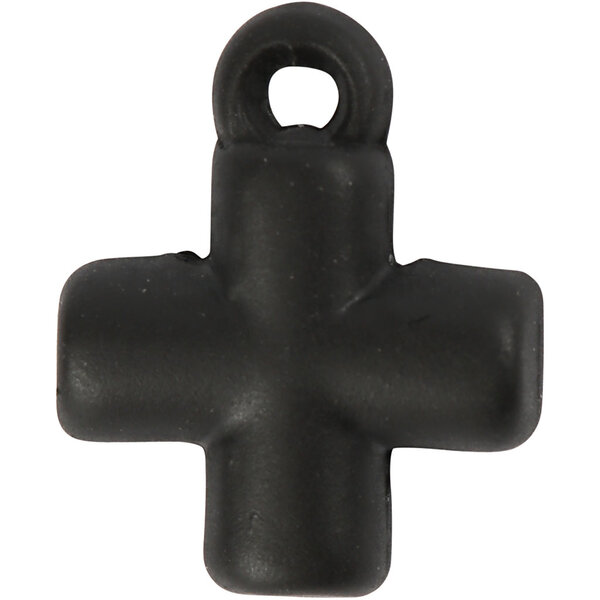 Creativ Company Kruis, afm 10x10 mm, gatgrootte 1,5 mm, zwart, 4 stuk/ 1 doos