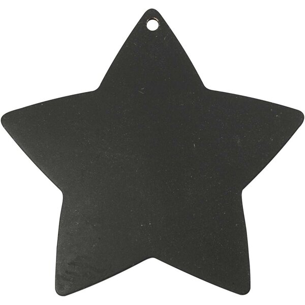 Creativ Company Ster, d 37 mm, gatgrootte 1 mm, zwart, 1 stuk