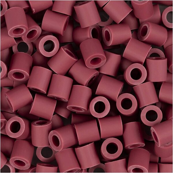 NABBI BioBeads van NABBI, afm 5x5 mm, gatgrootte 2,5 mm, medium, burgundy, 1000 stuk/ 1 doos