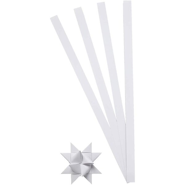 Creativ Company Vlechtstroken, L: 45 cm, B: 10 mm, d 4,5 cm, wit, 100 stroken/ 1 doos