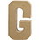 Creativ Company Letter, G, H: 20,5 cm, B: 11,5 cm, dikte 2,5 cm, 1 stuk