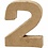 Creativ Company Cijfer, 2, H: 10 cm, B: 8,3 cm, dikte 1,7 cm, 1 stuk