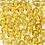 Creativ Company Glas Kralen, d 4 mm, gatgrootte 1 mm, geel, 45 stuk/ 1 doos