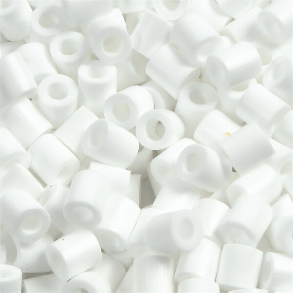 NABBI Foto kralen, afm 5x5 mm, gatgrootte 2,5 mm, medium, wit (15), 6000 stuk/ 1 doos