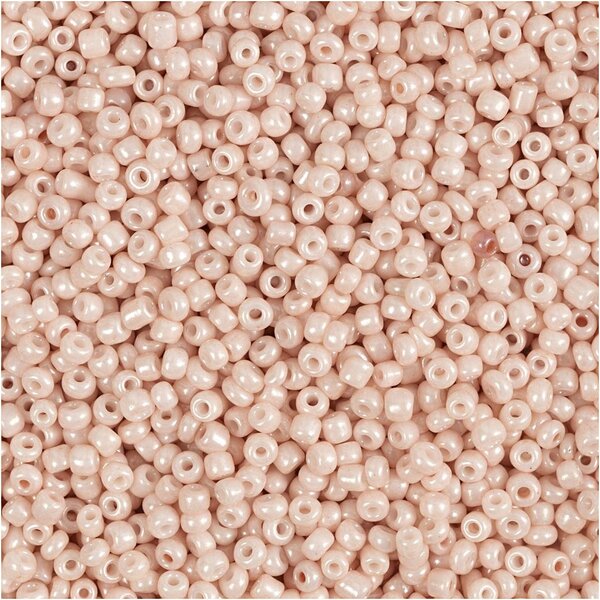 Creativ Company Rocailles, d 1,7 mm, afm 15/0, gatgrootte 0,5-0,8 mm, dusty rose, 25 gr/ 1 doos