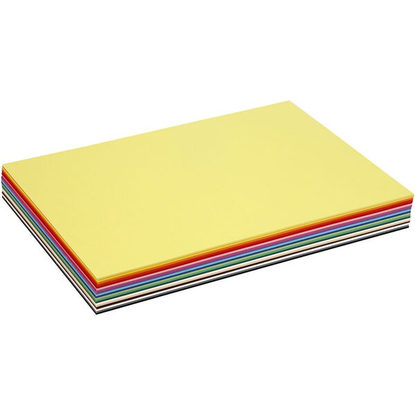 Colortime Gekleurd Karton, A3, vel 297x420 mm, 180 gr, diverse kleuren, 300 div vellen/ 1 doos