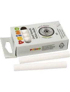 PRIMO Schoolbordkrijt, L: 8 cm, d 10 mm, wit, 10 stuk/ 1 doos