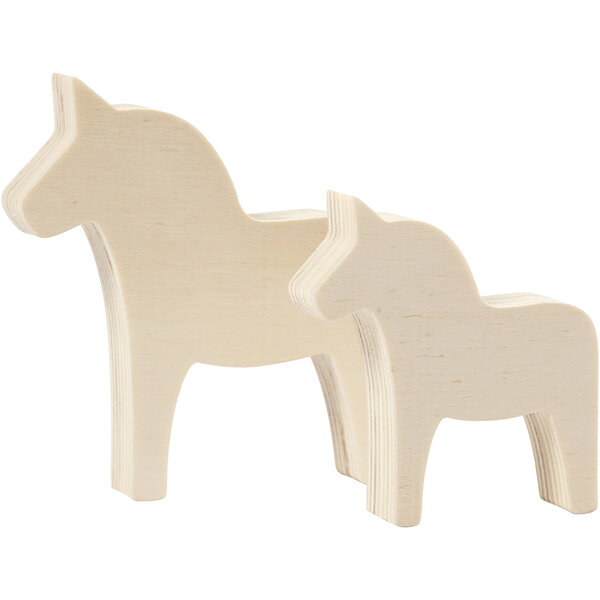 Creativ Company Paard, H: 8+10 cm, B: 7+9,5 cm, dikte 1,8 cm, 2 stuk/ 1 doos
