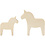 Creativ Company Paard, H: 8+10 cm, B: 7+9,5 cm, dikte 1,8 cm, 2 stuk/ 1 doos