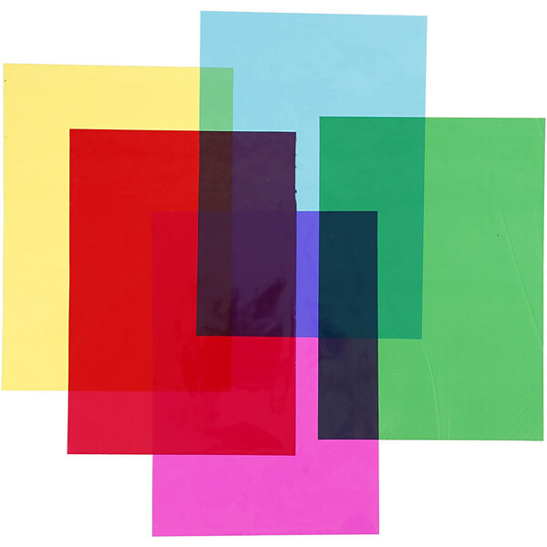 Creativ Company Cellofaan, vel 210x297 mm, diverse kleuren, 5x20 vel/ 1 doos