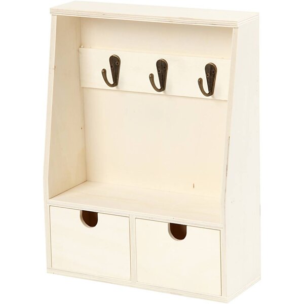 Creativ Company Sleutelkast, H: 28,5 cm, D: 5-8 cm, B: 22 cm, 1 stuk
