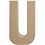 Creativ Company Letter, U, H: 20,5 cm, B: 11,5 cm, dikte 2,5 cm, 1 stuk