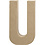 Creativ Company Letter, U, H: 20,5 cm, B: 11,5 cm, dikte 2,5 cm, 1 stuk