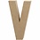 Creativ Company Letter, V, H: 20,5 cm, B: 11,5 cm, dikte 2,5 cm, 1 stuk