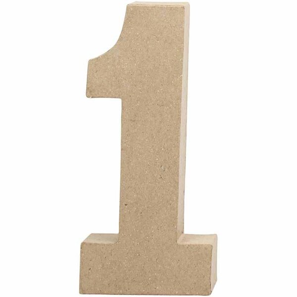 Creativ Company Cijfer, 1, H: 20,5 cm, B: 9,5 cm, dikte 2,5 cm, 1 stuk