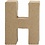 Creativ Company Letter, H, H: 10 cm, B: 7,6 cm, dikte 1,7 cm, 1 stuk