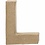 Creativ Company Letter, L, H: 10 cm, B: 7,5 cm, dikte 1,7 cm, 1 stuk