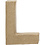 Creativ Company Letter, L, H: 10 cm, B: 7,5 cm, dikte 1,7 cm, 1 stuk