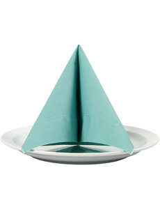Creativ Company Servetten, witte achterkant, afm 33x33 cm, licht turquoise, 20 stuk/ 1 doos
