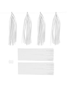 Creativ Company Tassels, afm 12x35 cm, 14 gr, wit, 12 stuk/ 1 doos