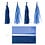 Creativ Company Tassels, afm 12x35 cm, 14 gr, donkerblauw/lichtblauw, 12 stuk/ 1 doos