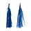 Creativ Company Tassels, afm 12x35 cm, 14 gr, donkerblauw/lichtblauw, 12 stuk/ 1 doos