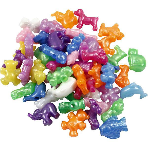 Creativ Company Figuur Kralen, afm 25 mm, gatgrootte 4 mm, 125 ml/ 1 doos