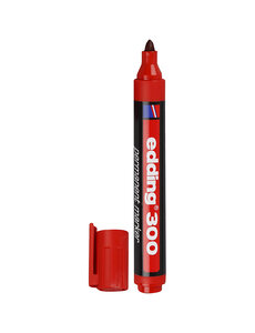  Edding 300 Marker, lijndikte 1,5-3 mm, rood, 1 stuk