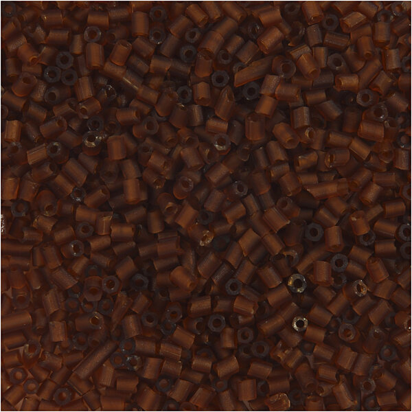 Creativ Company Rocailles 2-cut, d 1,7 mm, afm 15/0, gatgrootte 0,5 mm, bruin, 500 gr/ 1 zak