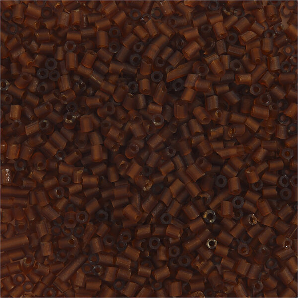 Creativ Company Rocailles 2-cut, d 1,7 mm, afm 15/0, gatgrootte 0,5 mm, bruin, 25 gr/ 1 doos