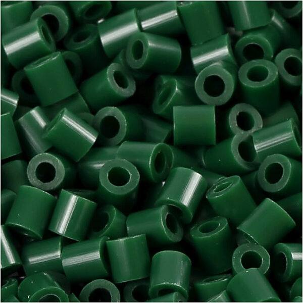 NABBI Foto kralen, afm 5x5 mm, gatgrootte 2,5 mm, medium, donkelgroen (9), 1100 stuk/ 1 doos