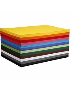 Colortime Gekleurd karton, A2, vel 420x594 mm, 180 gr, diverse kleuren, 12x100 vel/ 1 doos