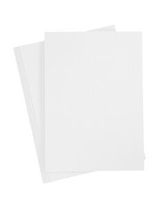 Creativ Company Gekleurd Karton, A4, vel 210x297 mm, 210-220 gr, wit, 10 vel/ 1 doos