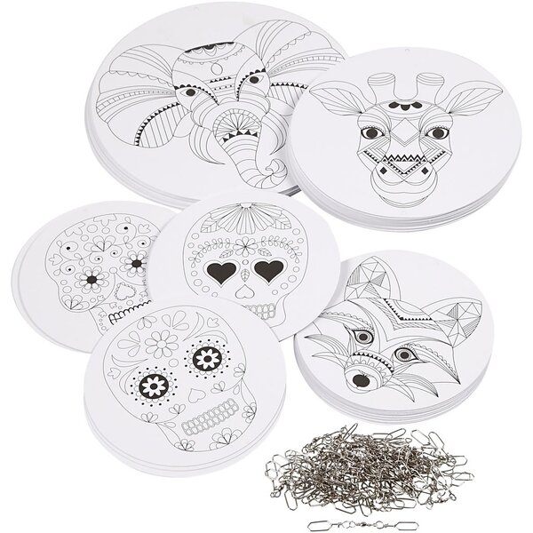 Creativ Company Mobielen met motief, d 12+15+18 cm, 300 gr, wit, 20 set/ 1 doos