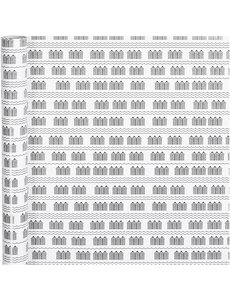 Creativ Company Inpakpapier, badhuis, B: 70 cm, 80 gr, zwart, wit, 4 m/ 1 rol