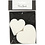 Vivi Gade Harten, afm 6+8,5 cm, 240 gr, wit, 50 stuk/ 1 doos