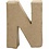 Creativ Company Letter, N, H: 10 cm, B: 7,8 cm, dikte 2 cm, 1 stuk