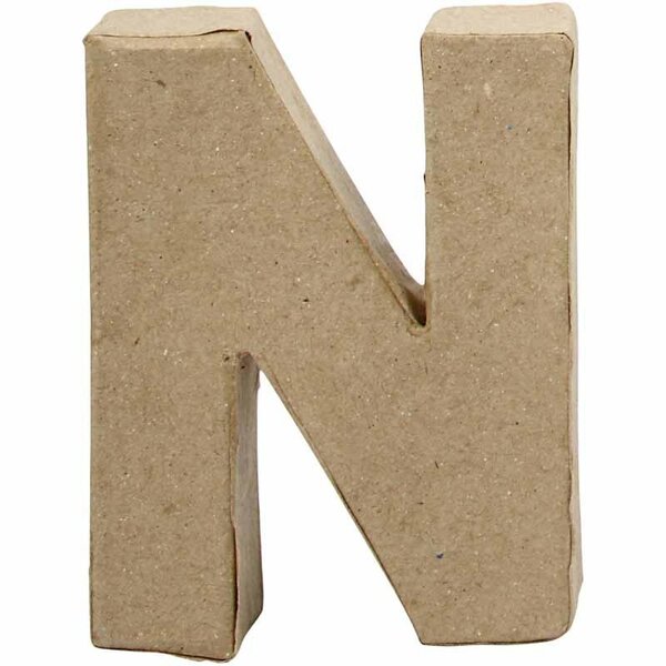 Creativ Company Letter, N, H: 10 cm, B: 7,8 cm, dikte 2 cm, 1 stuk