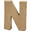 Creativ Company Letter, N, H: 10 cm, B: 7,8 cm, dikte 2 cm, 1 stuk