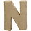 Creativ Company Letter, N, H: 10 cm, B: 7,8 cm, dikte 2 cm, 1 stuk