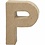 Creativ Company Letter, P, H: 10 cm, B: 7,7 cm, dikte 1,7 cm, 1 stuk