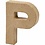 Creativ Company Letter, P, H: 10 cm, B: 7,7 cm, dikte 1,7 cm, 1 stuk