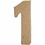 Creativ Company Cijfer, 1, H: 10 cm, B: 3,5 cm, dikte 1,7 cm, 1 stuk